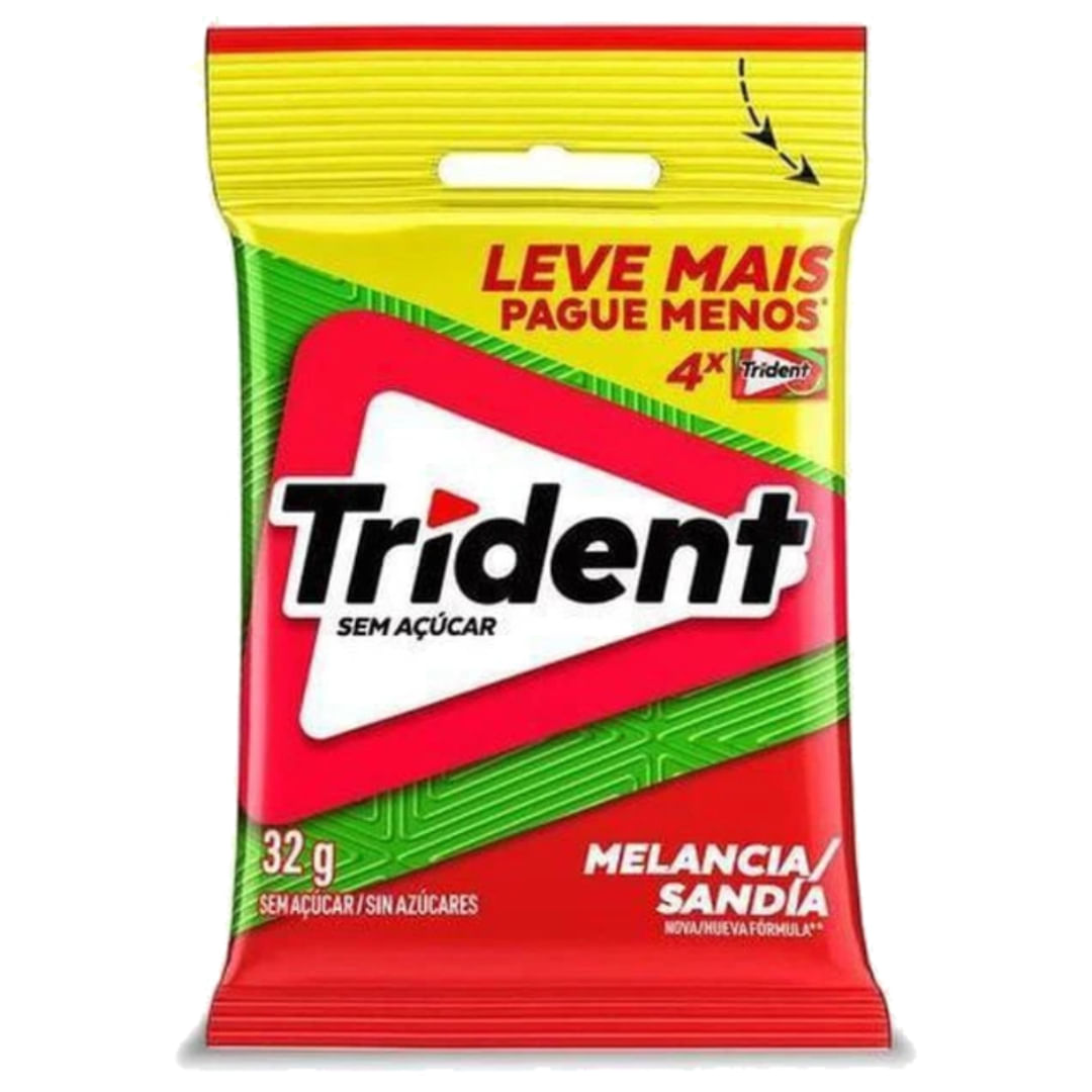 Chiclete Melancia Trident 32g 20 Unidades Sem Açúcar
