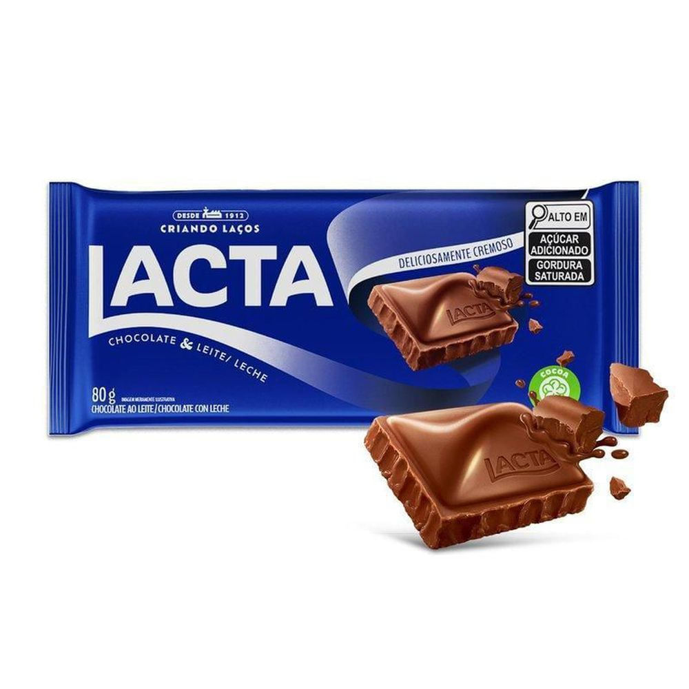 Chocolate ao Leite Lacta 80g Cremoso