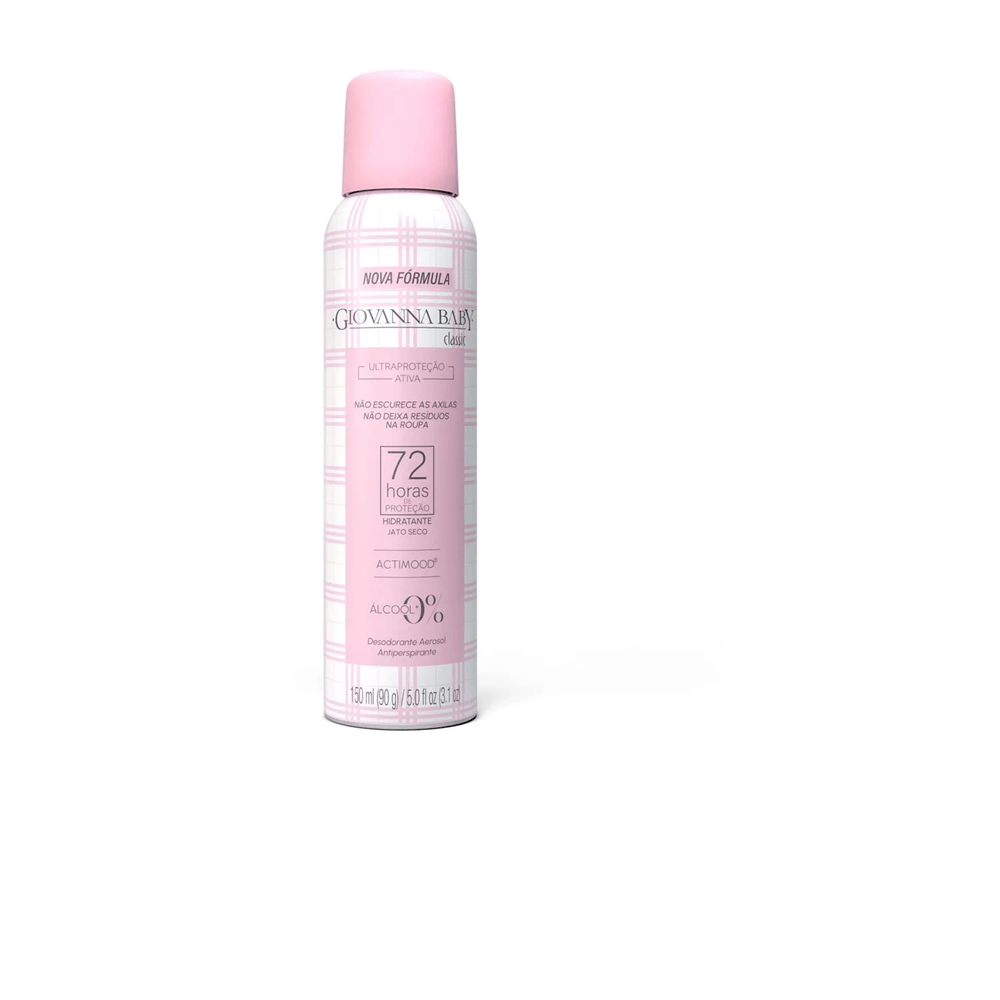 Desodorante Aerossol Antitranspirante Giovanna Baby Classic 150ml