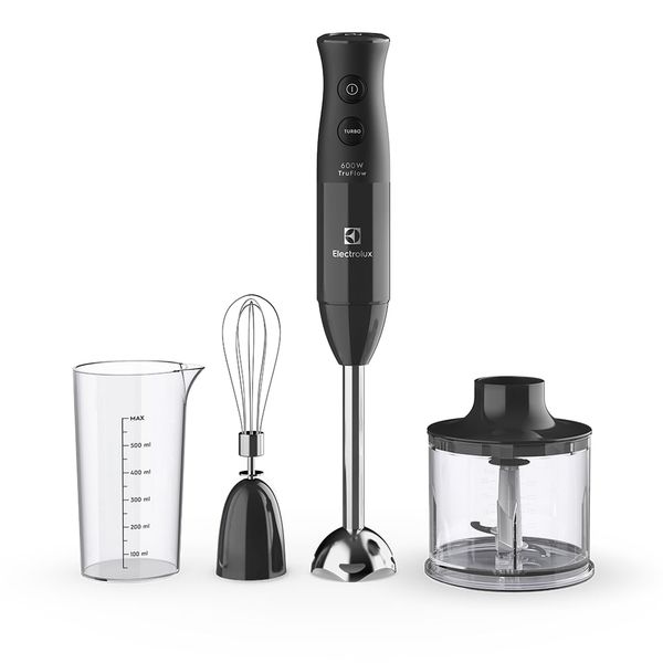 Mixer 3 em 1 Electrolux Cinza 600W com Haste em Inox e Tecnologia TruFlow EIB20 - 110v