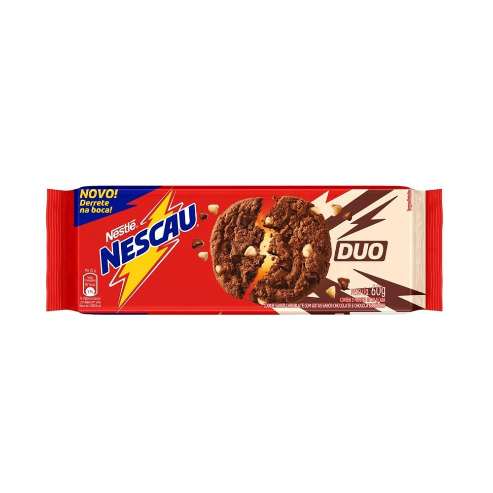 Cookie Gotas Duo Nescau Nestlé 60g Crocante