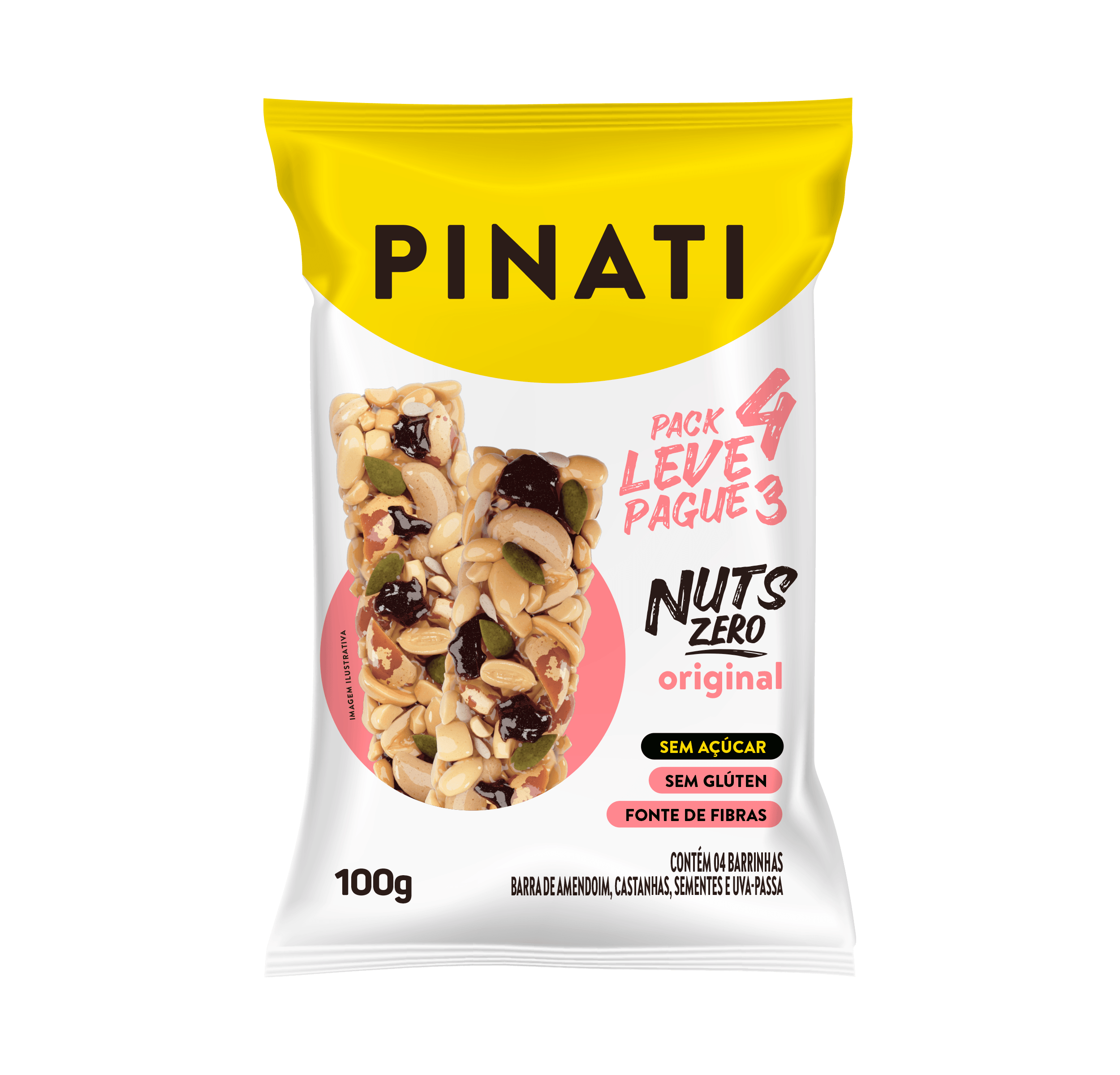 Barra de Nuts Zero Original Pinati 25g Vegana
