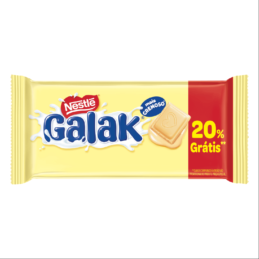 Chocolate Branco Galak Nestlé 80g Tablete Cremoso