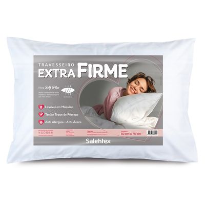 Travesseiro Antialérgico Salehtex Extra Firme 50x70cm Branco