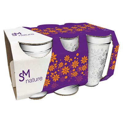 Jogo de Copos Vidro 6 Peças 270ml Nadir Nature Água e Suco