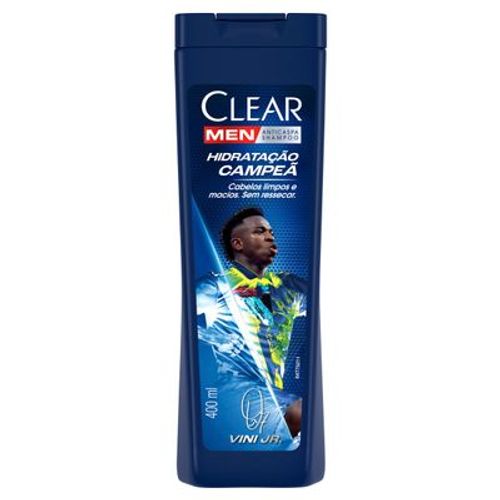 Shampoo Anticaspa e Hidratação 400ml Clear Men Vini Jr. Masculino Frescor de Limão