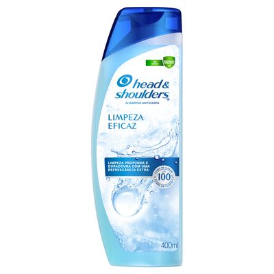 Shampoo Anticaspa Limpeza Eficaz 400ml Head & Shoulders Limpeza Profunda Todos os Tipos de Cabelo