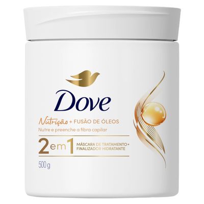 Máscara de Tratamento Nutrição 500g Dove Fusão de Óleos Antifrizz 72h
