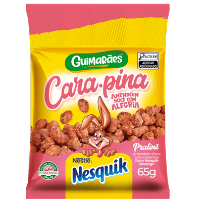 Amendoim Doce Morango Nesquik Guimarães 65g Selo ABICAB