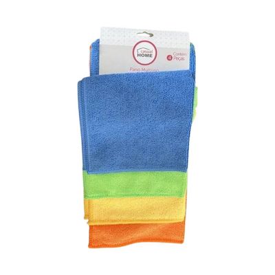 Conjunto de Panos de Limpeza Multiuso Casual Home Microfibra 4 Unidades
