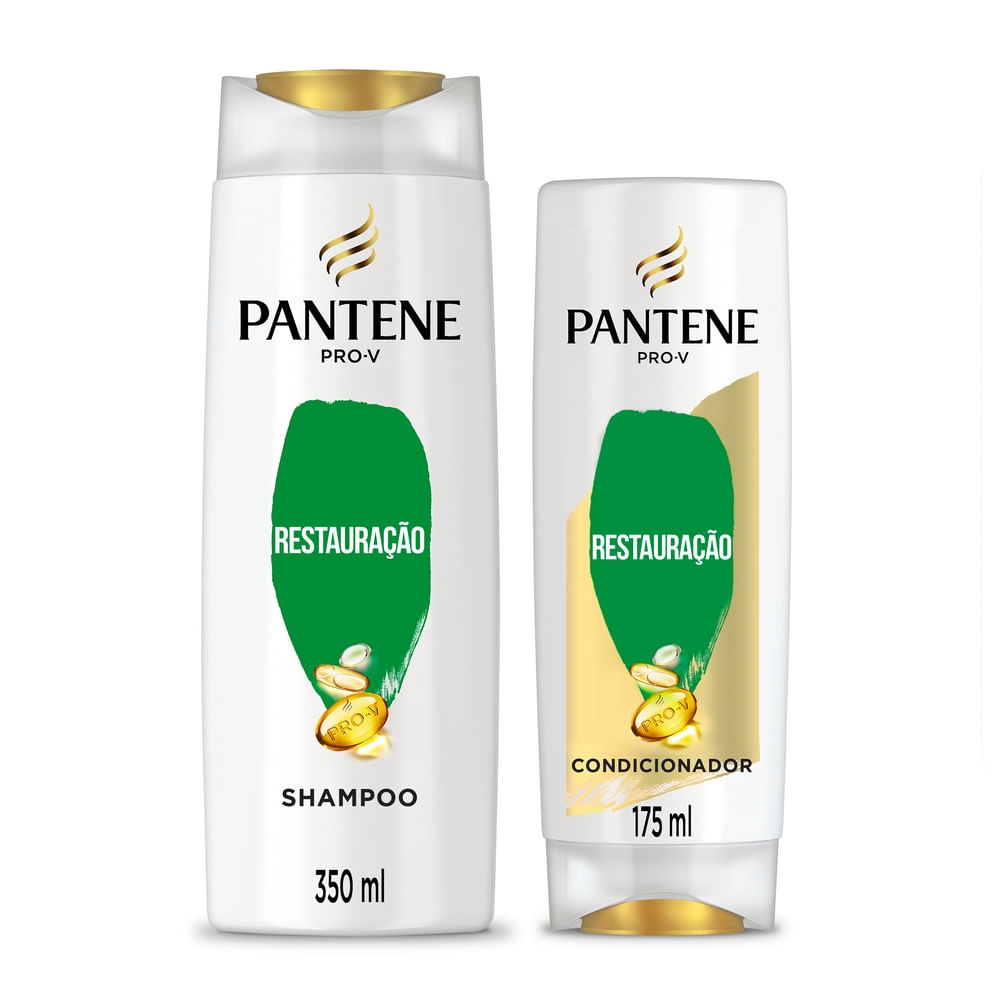 Kit Shampoo e Condicionador Restauração 350ml e 175ml Pantene Pro-V Óleo de Argan Cabelos Danificados
