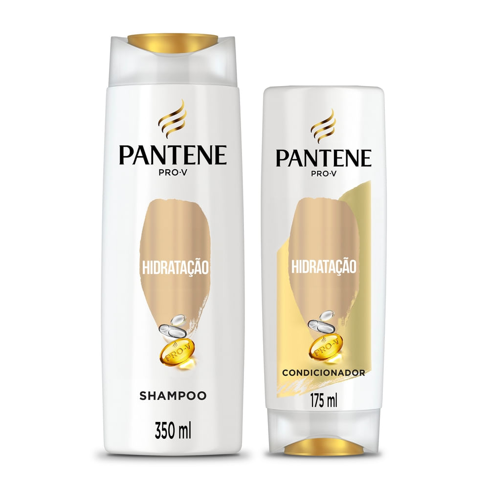 Kit Shampoo e Condicionador Hidratação 350ml e 175ml Pantene Pro-V Óleo de Coco e Glicerina