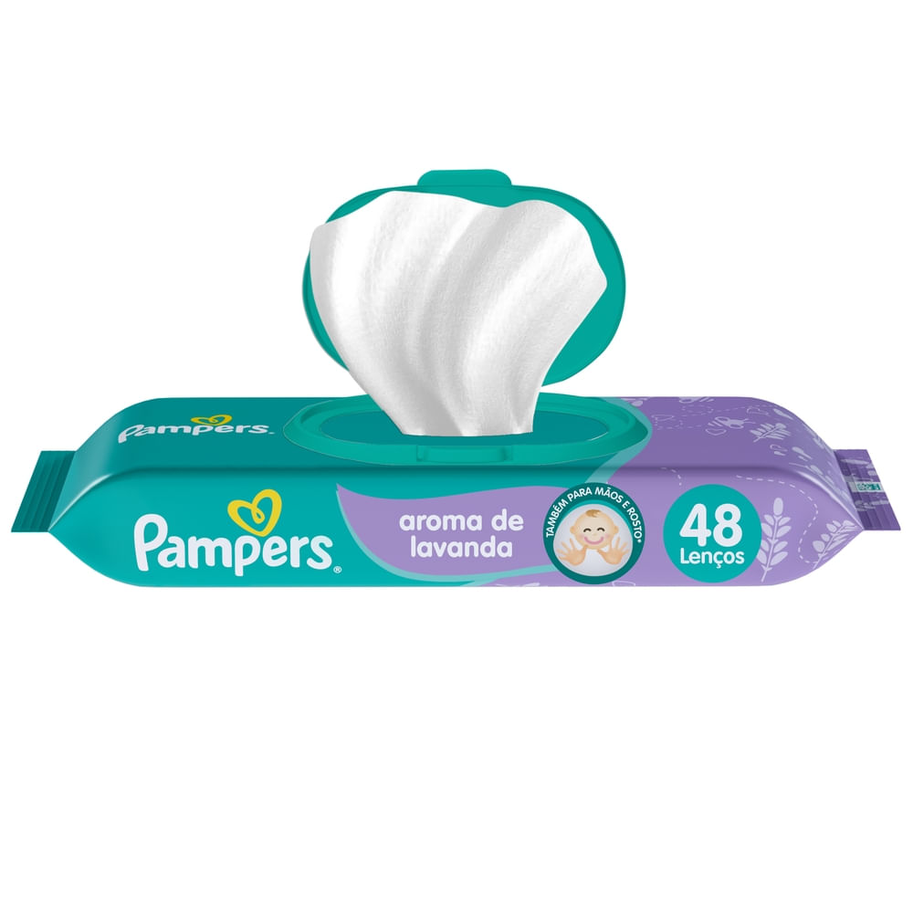 Lenço Umedecido 48 Unidades Pampers Aroma Lavanda