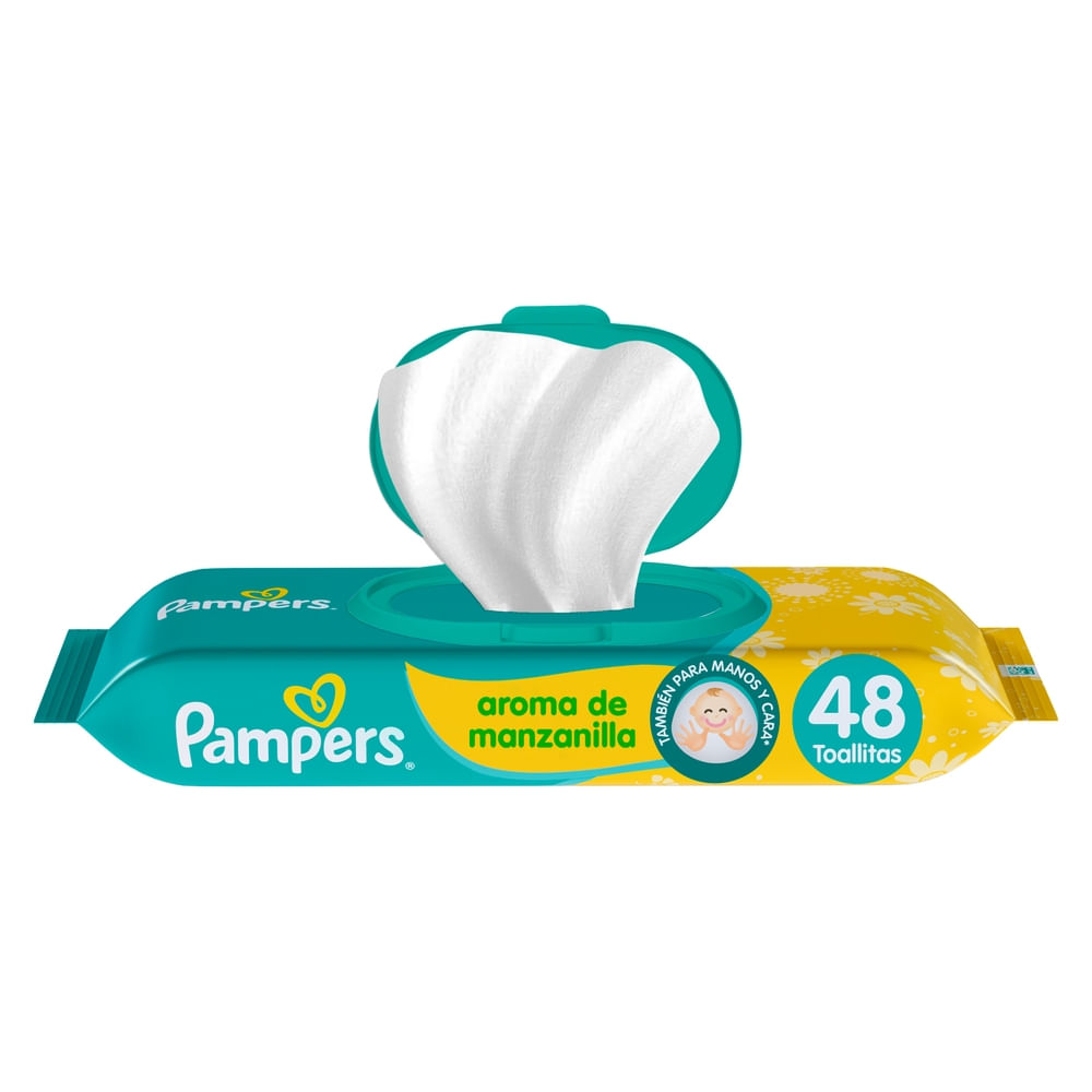 Lenço Umedecido Dermatologicamente Testado Pampers Aroma de Camomila 48un