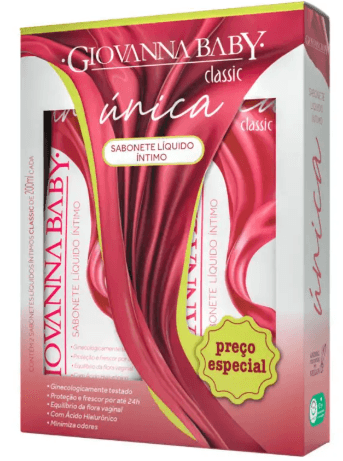 Kit Sabonete Íntimo Higiene e Proteção Giovanna Baby Única Classic 200ml 2 Unidades