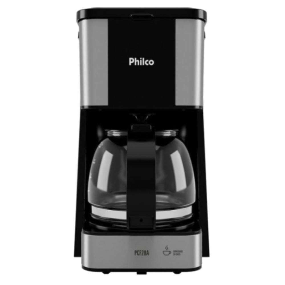 Cafeteira Elétrica Philco 720ml 650W Preto Inox Base Aquecedora Filtro Permanente Corta-Pingos