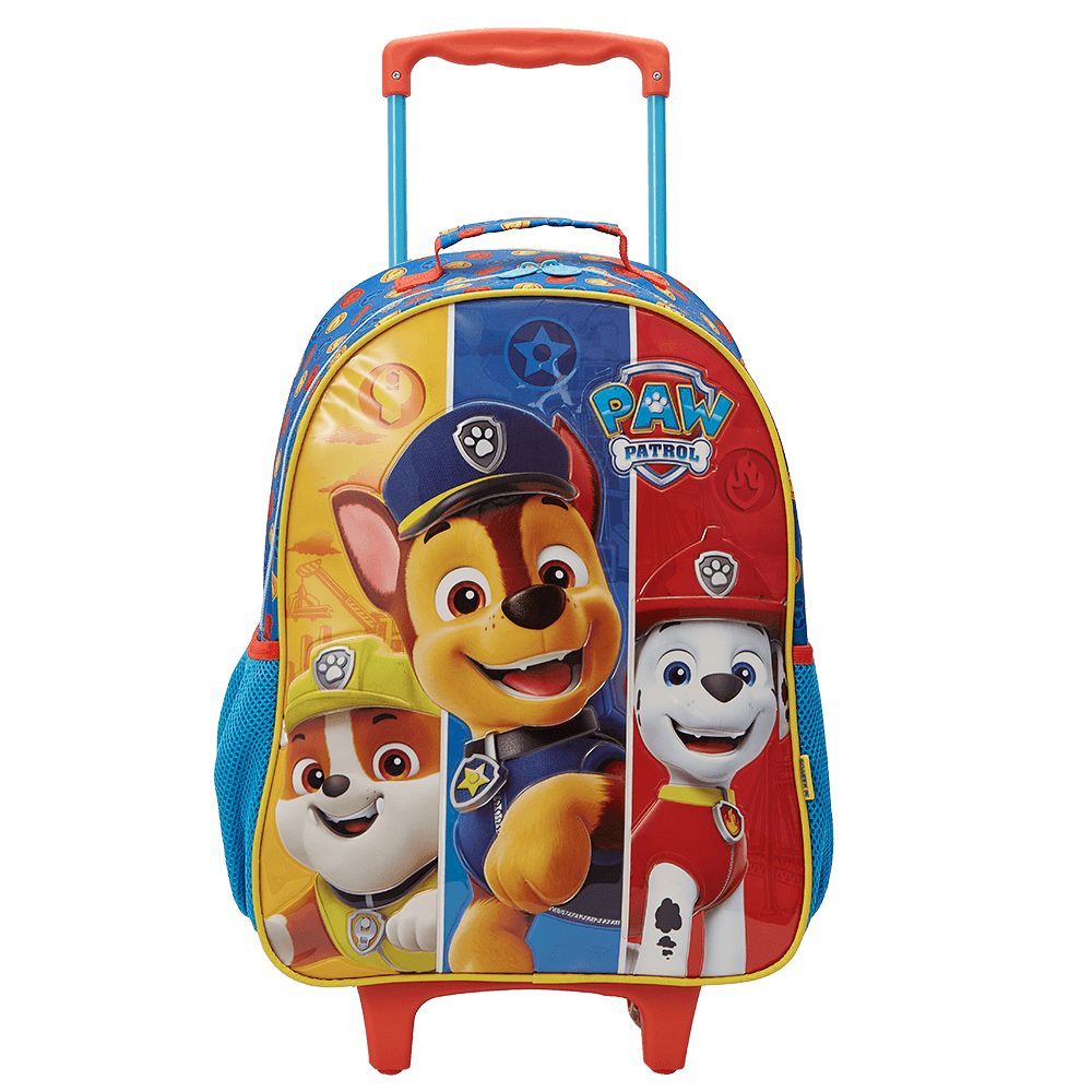 Mochila 16 Polegadas Poliéster Patrulha Canina Multicolorida Xeryus Rodas de Gel