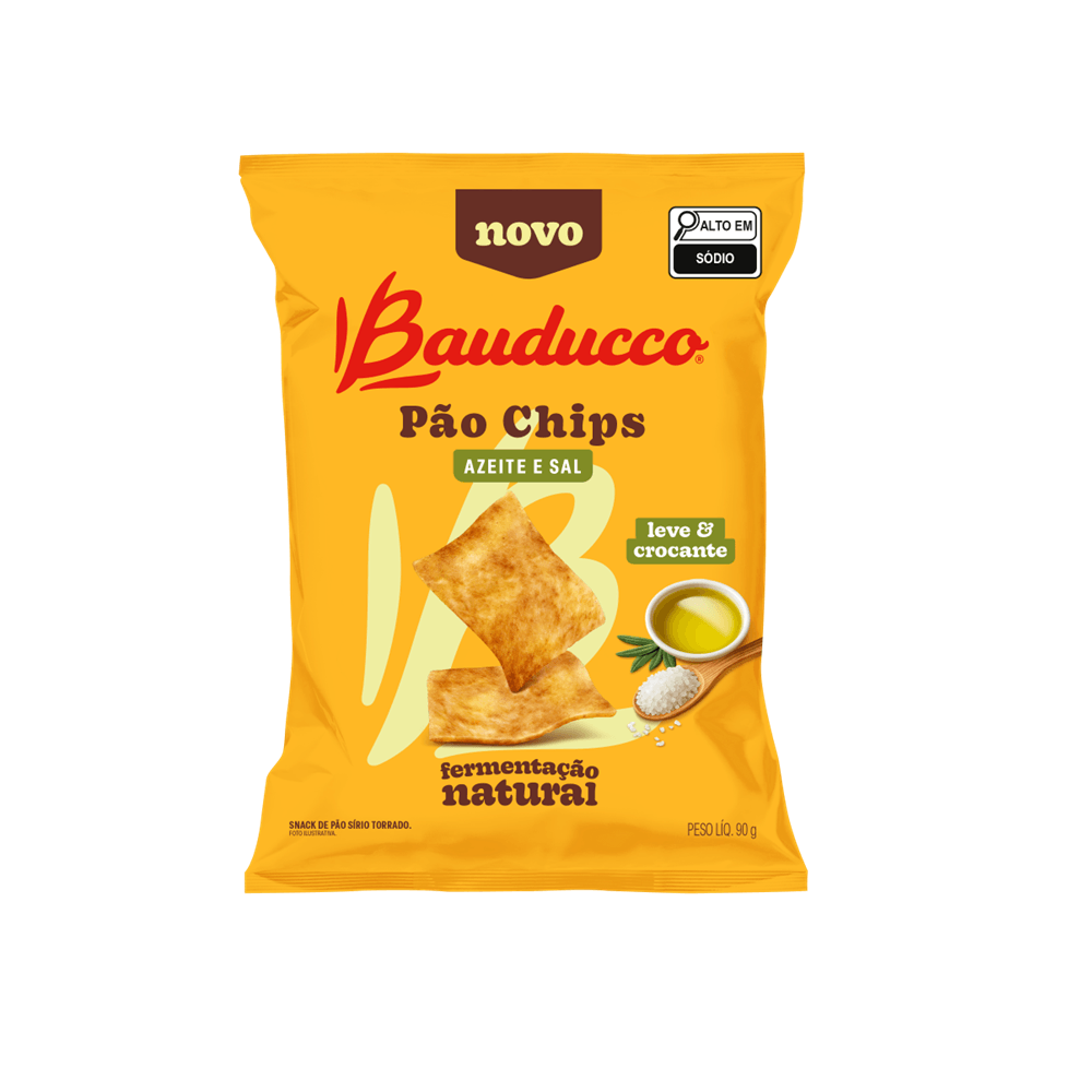 Pão Chips Azeite e Sal Bauducco 90g Fermentação Natural