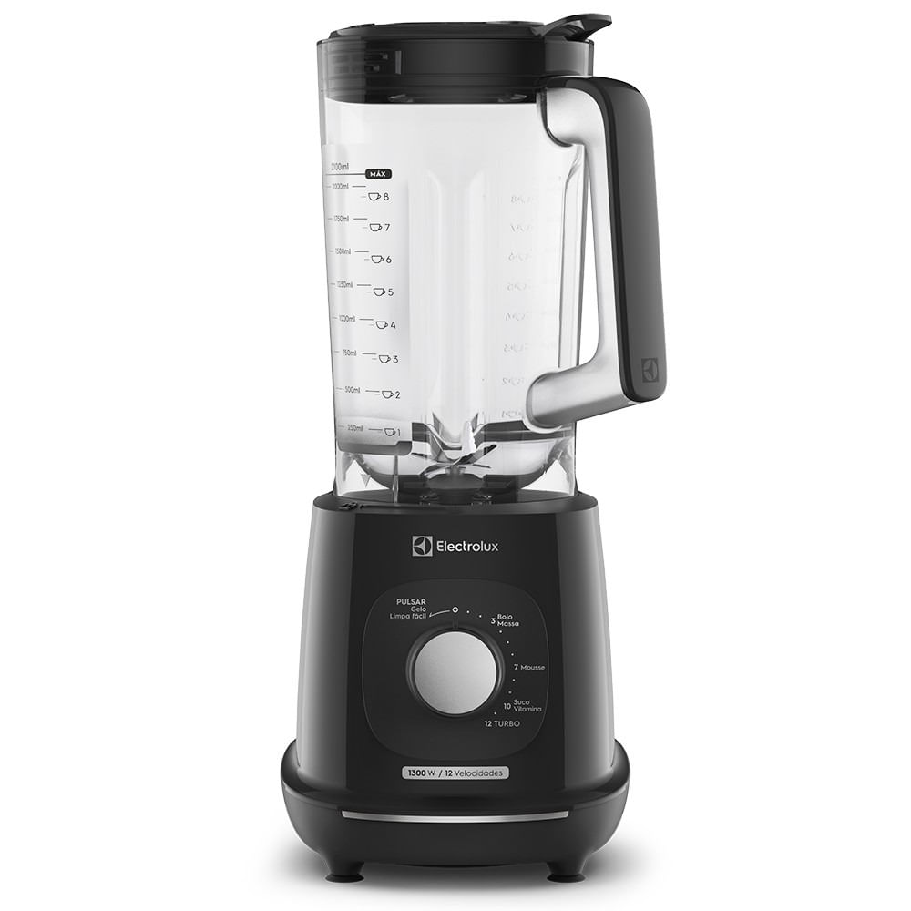 Liquidificador 12 Velocidades Electrolux Efficient EBL1300 1300W 3,2L Preto 110V