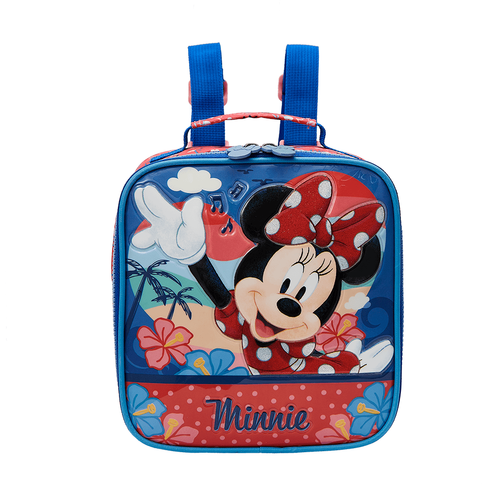 Lancheira Escolar Minnie X2 19x21x10 cm Poliéster Forro Térmico
