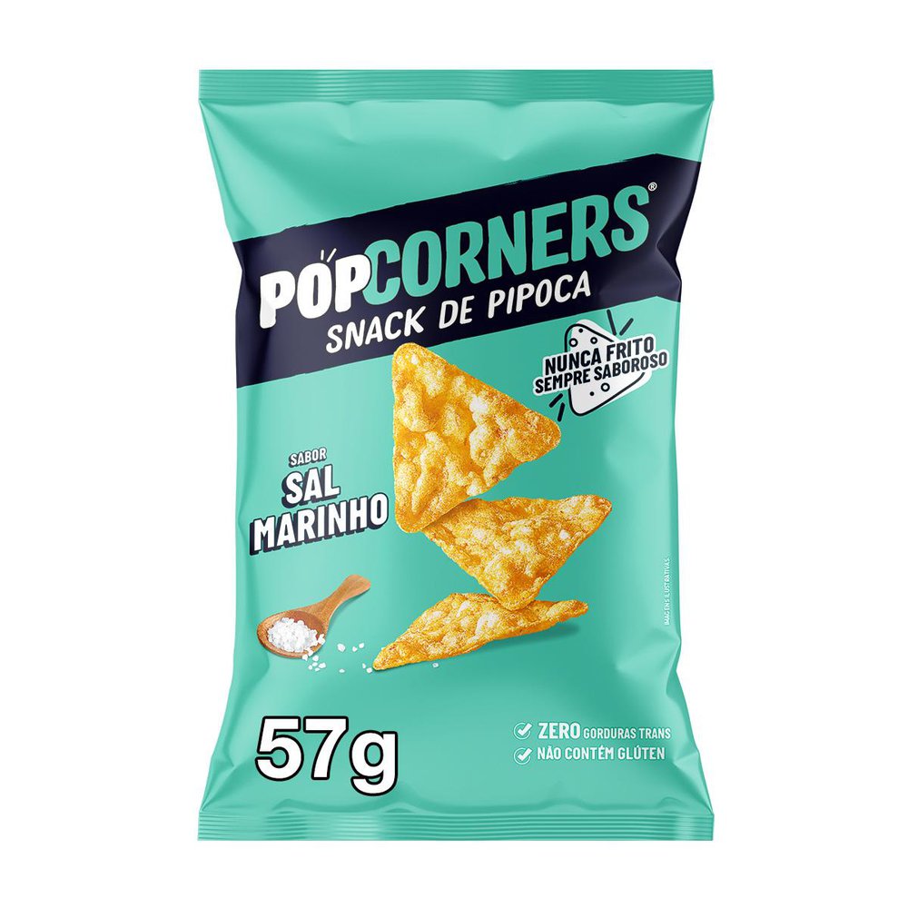 Snack de Milho Sal Marinho PopCorners 57g Sem Glúten Assado