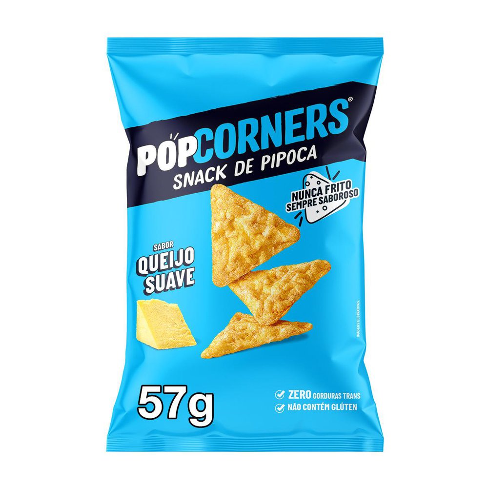 Snack de Milho Queijo Suave PopCorners 57g Sem Glúten
