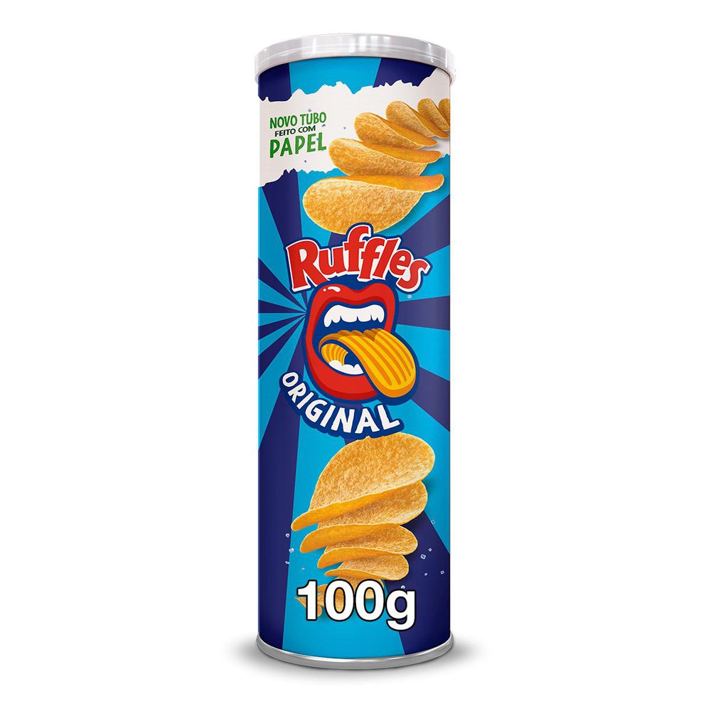 Batata Frita Original Ruffles Tira Onda 100g Tubo Crocante