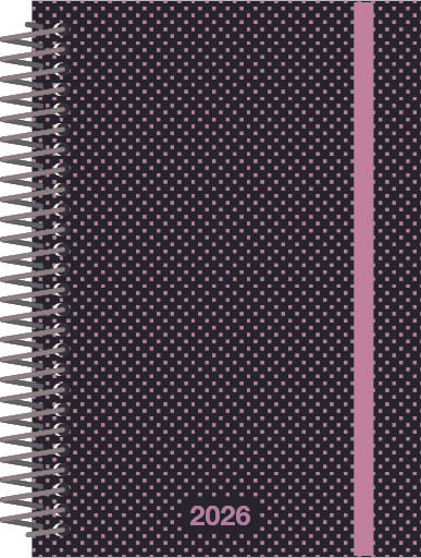 Agenda 2026 Espiral Diária 17x11cm School Basics Capa Dura PP