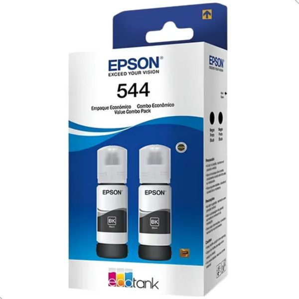 Kit 02 Tinta Para Epson 544 T544 L3110 L3150 L3250 Preto