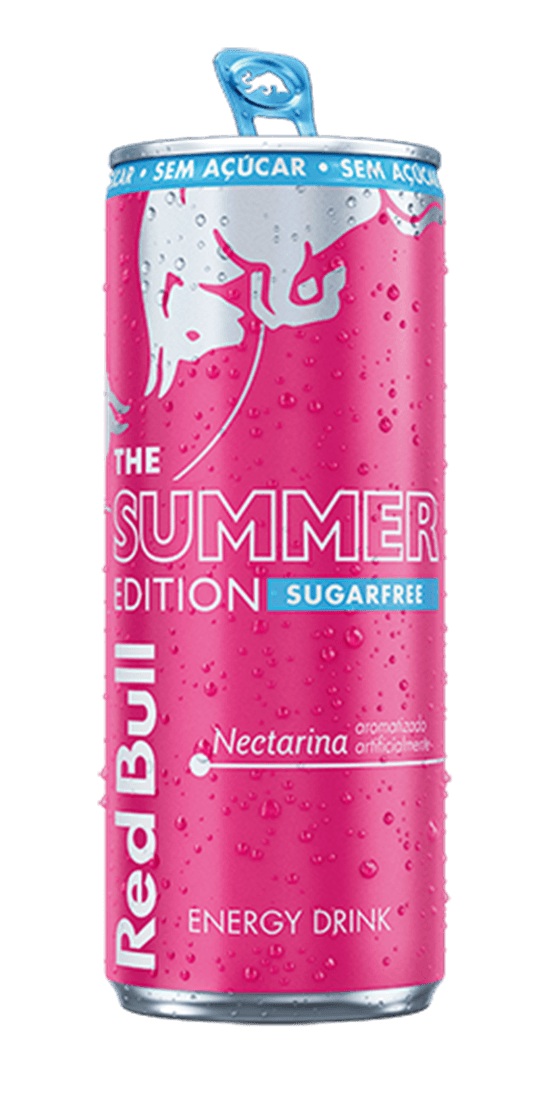 Energético Nectarina Zero Açúcar Red Bull 250ml Lata Vegano