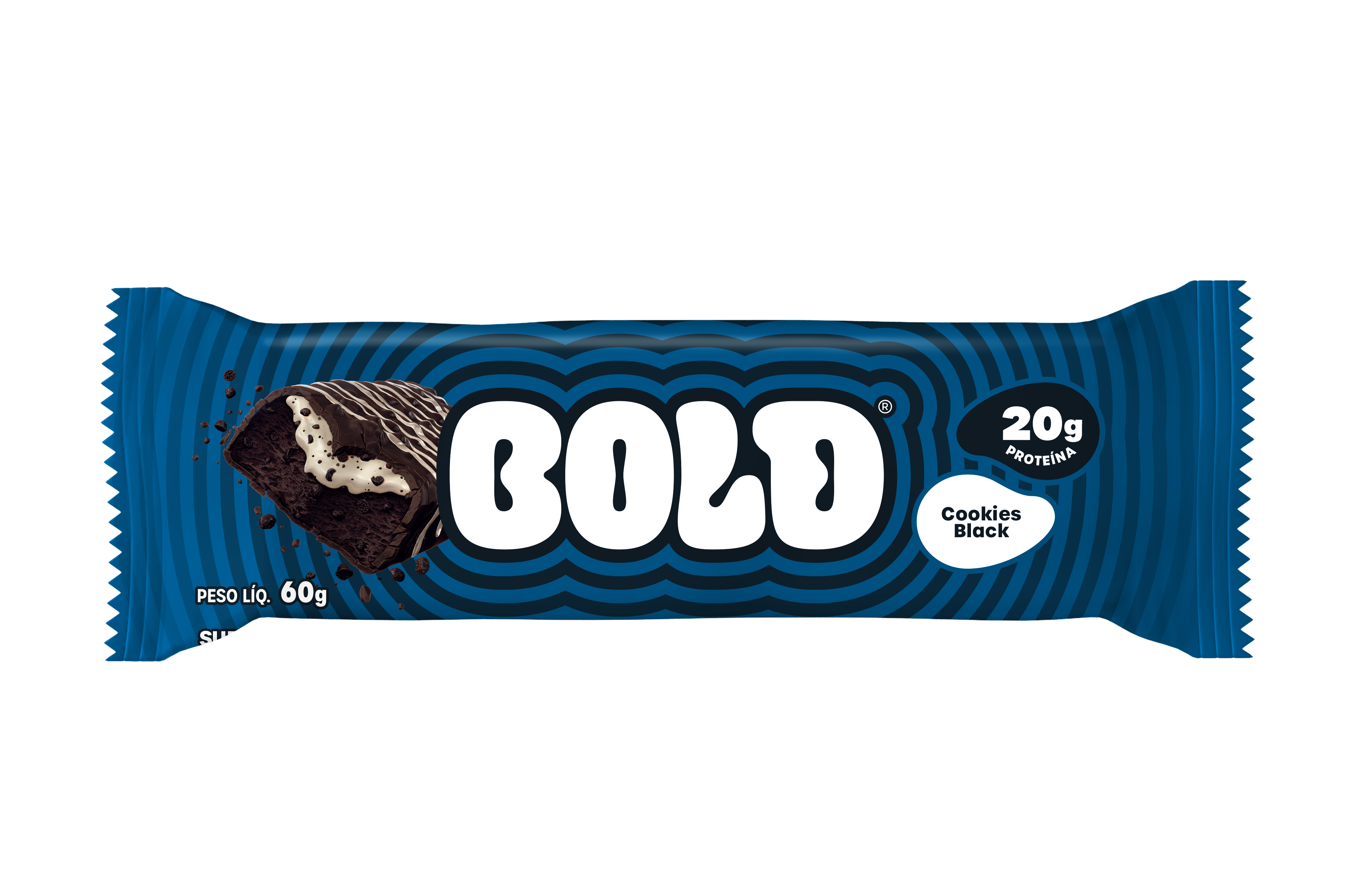 Barra de Proteína Cookies Black Bold 60g Whey Protein