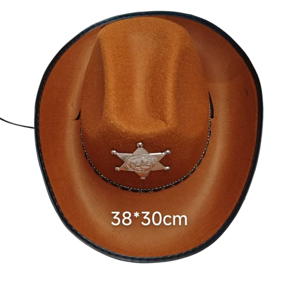 Chapéu Cowboy Festive Poliéster com Estrela Sortido C2507103