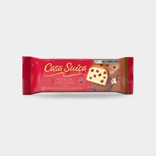 Bolo Baunilha com Gotas de Chocolate Casa Suíça 250g Tradicional