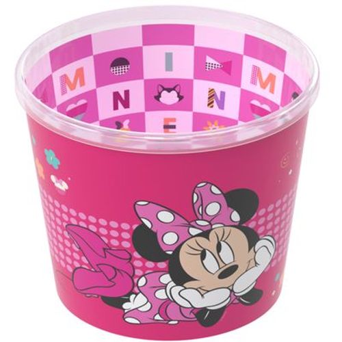 Balde de Pipoca Polipropileno 2,1L Plasútil Minnie Rosa BPA Free
