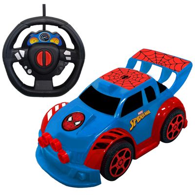 Carrinho Controle Remoto Interativo Candide Smart Driver Homem-Aranha Azul e Vermelho