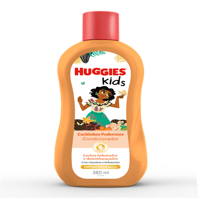 Condicionador Hidratação e Definição 360ml Huggies Kids Cachinhos Poderosos Infantil Sem Sulfato