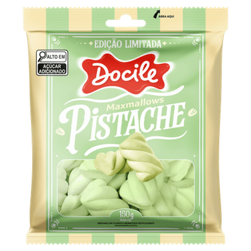Marshmallow Pistache Docile 150g sem Glúten e Lactose
