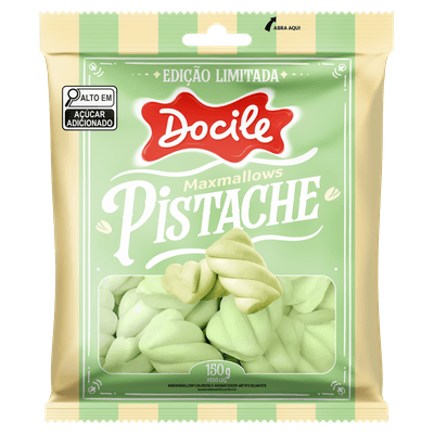 Marshmallow Pistache Docile 150g sem Glúten e Lactose