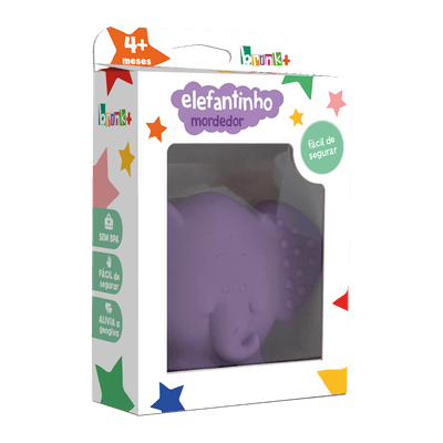 Mordedor de Silicone Livre de BPA Brink+ Elefantinho 4+ Meses