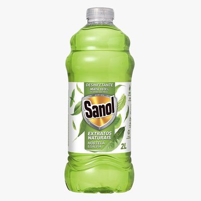 Desinfetante Bactericida Sanol Extratos Naturais Líquido Hortelã e Sálvia 2L