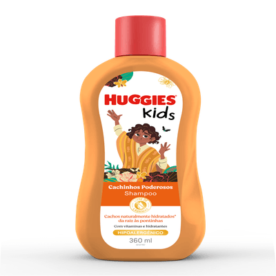 Shampoo Infantil Hipoalergênico Huggies Cachinhos Poderosos 360ml