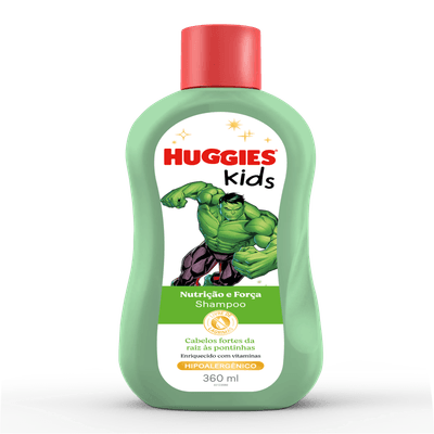 Shampoo Infantil Livre de Lágrimas Huggies Kids Nutrição e Força Hulk 360ml