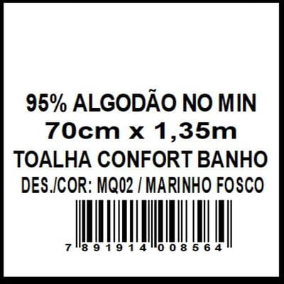 Toalha de Banho Algodão Alta Absorção Sisa Confort Marinho