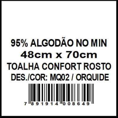 Toalha de Rosto Algodão Alta Absorção Sisa Confort Orquídea