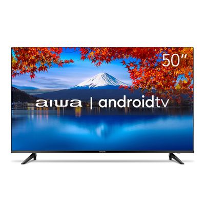 Smart TV 4K 50" AIWA AWS-TV-50-BL-02-A Android HDR10 Bluetooth Borda Ultrafina