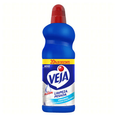 Limpador de Uso Geral Limpeza Pesada com Álcool Veja Líquido Original 1L