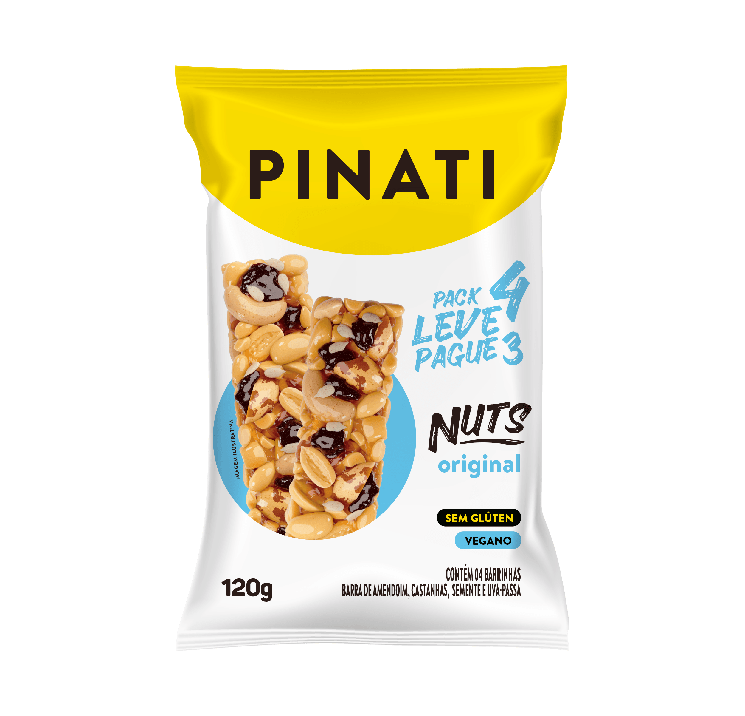 Barra de Nuts Original Pinati 30g sem Glúten