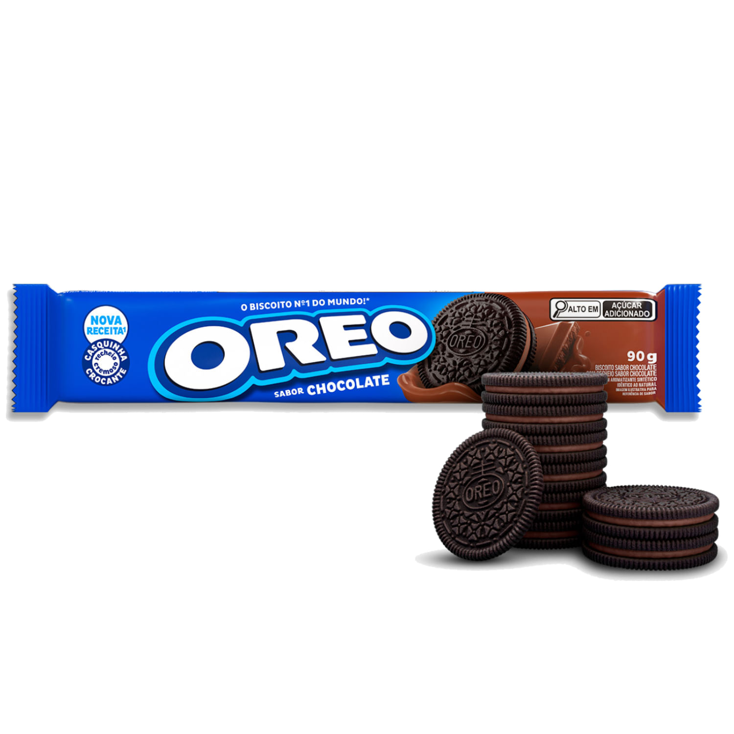 Biscoito Recheado Chocolate Oreo 90g Crocante