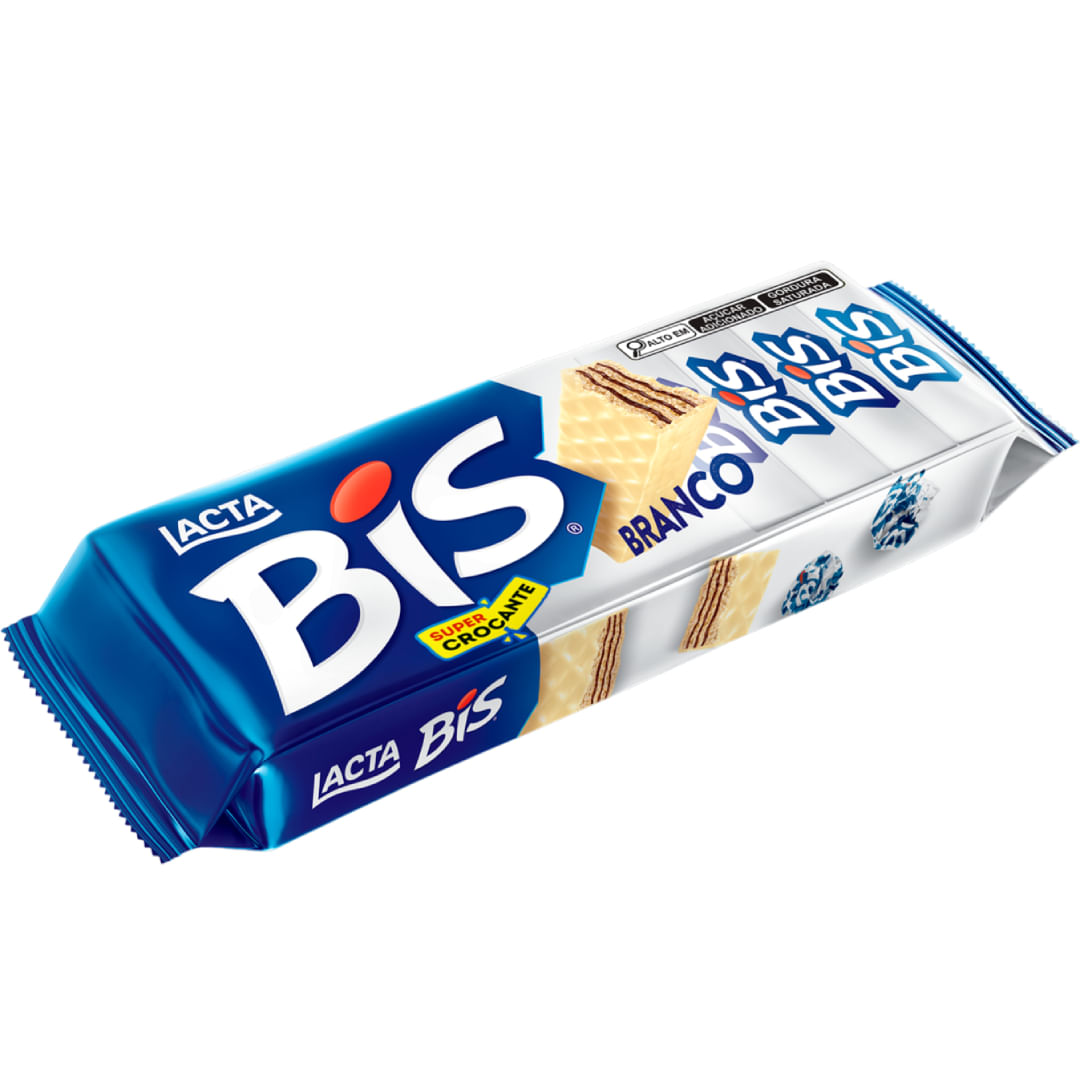 Lacta Bis Branco Wafer 100,8g - 16 unidades