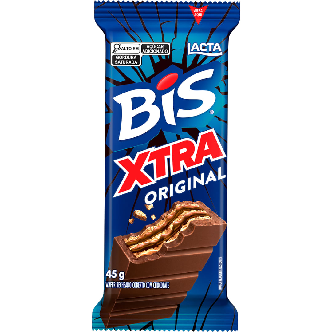 Lacta Bis Xtra Wafer Chocolate ao Leite 45g